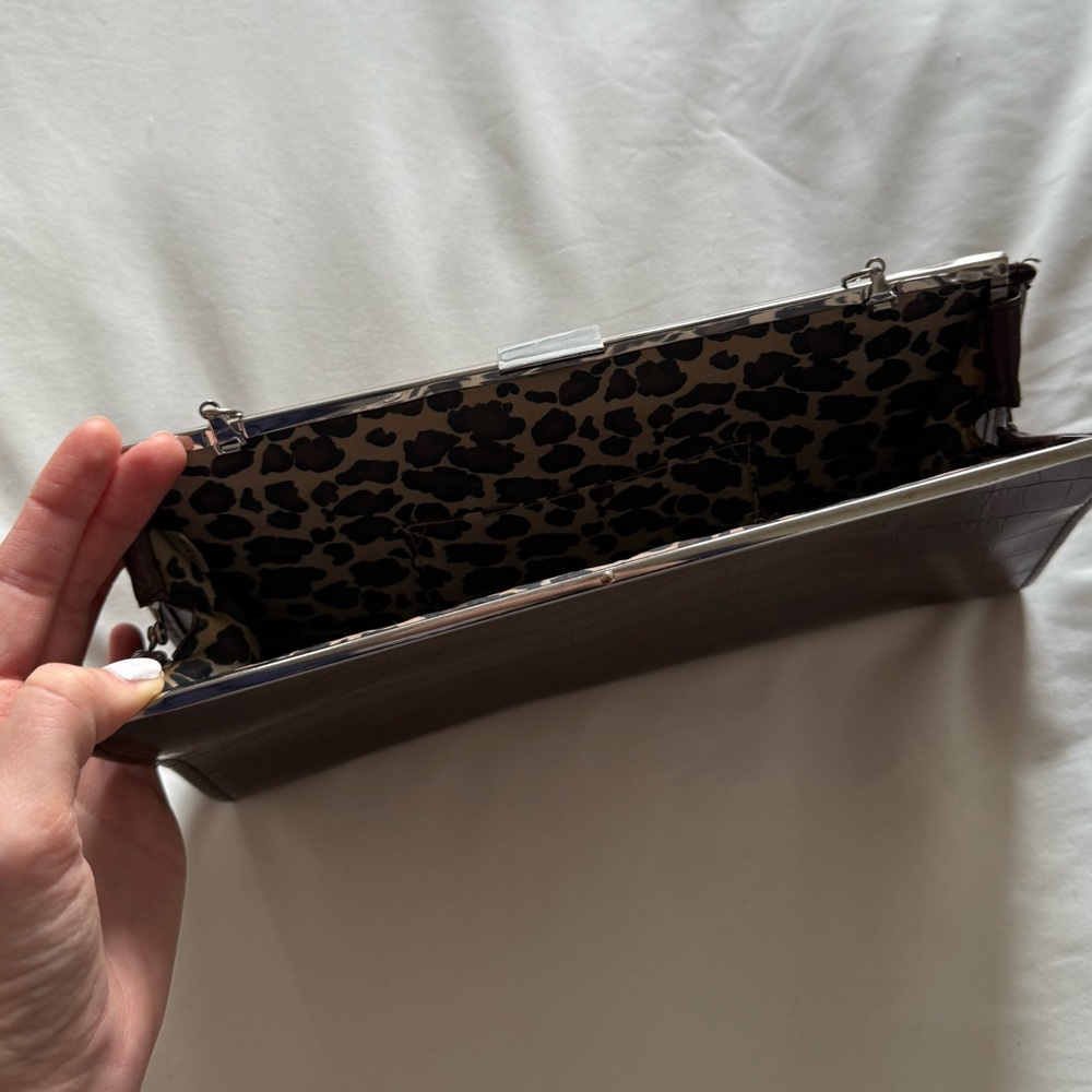 Faux Leather Clutch Shoulder Bag - Picture 2 of 3